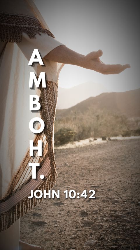 And Many Believed On Him There (John 10:42) phone wallpaper, letters + reference