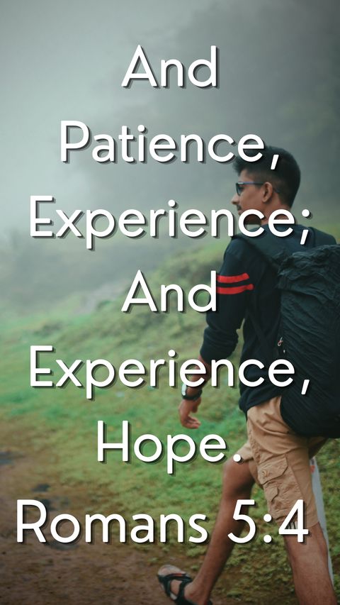 And Patience, Experience; And Experience, Hope (Romans 5:4) phone wallpaper, full verse