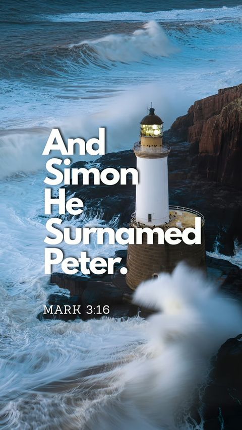 Surnamed Peter (Mark 3:16) phone wallpaper, letters only