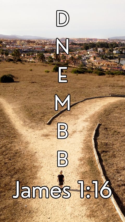 Do Not Err, My Beloved Brethren (James 1:16) phone wallpaper, letters + reference