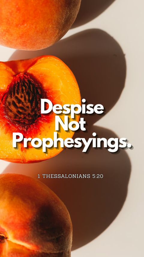 Despise Not Prophesyings (1 Thessalonians 5:20) phone wallpaper, full verse