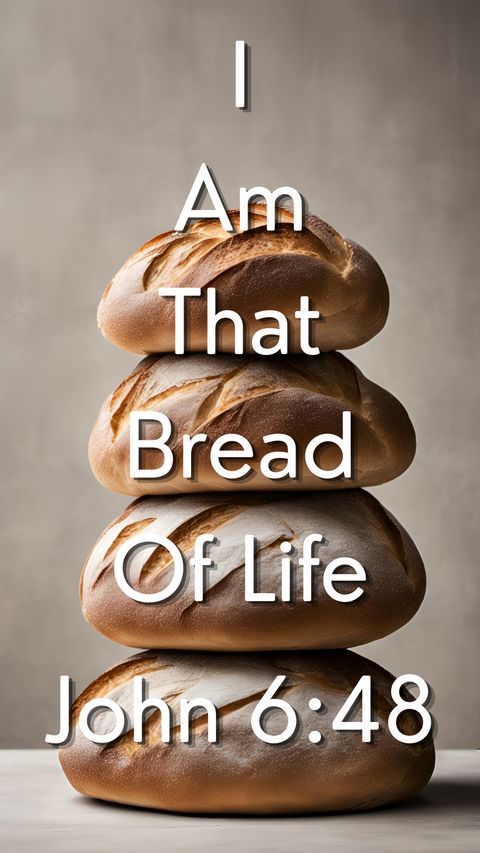 I Am That Bread of Life (John 6:48) phone wallpaper, full verse