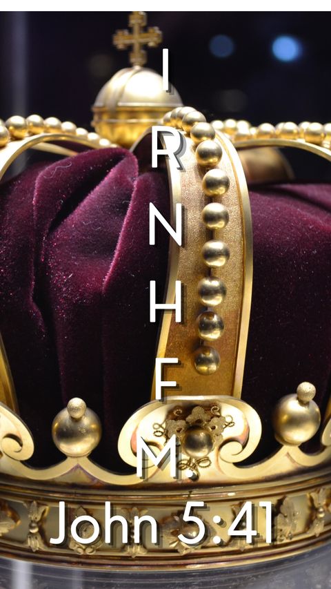I Receive Not Honour From Men (John 5:41) phone wallpaper, letters + reference