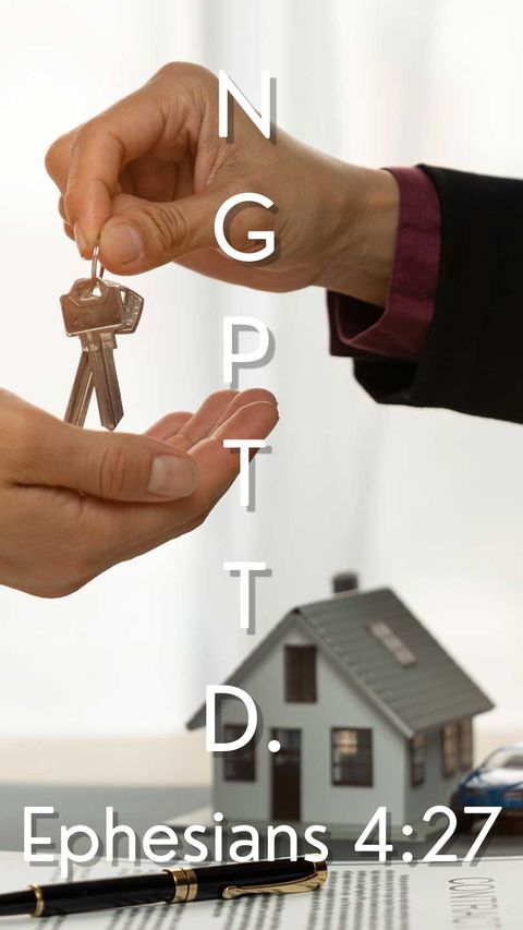 Neither Give Place to the Devil (Ephesians 4:27) phone wallpaper, letters + reference